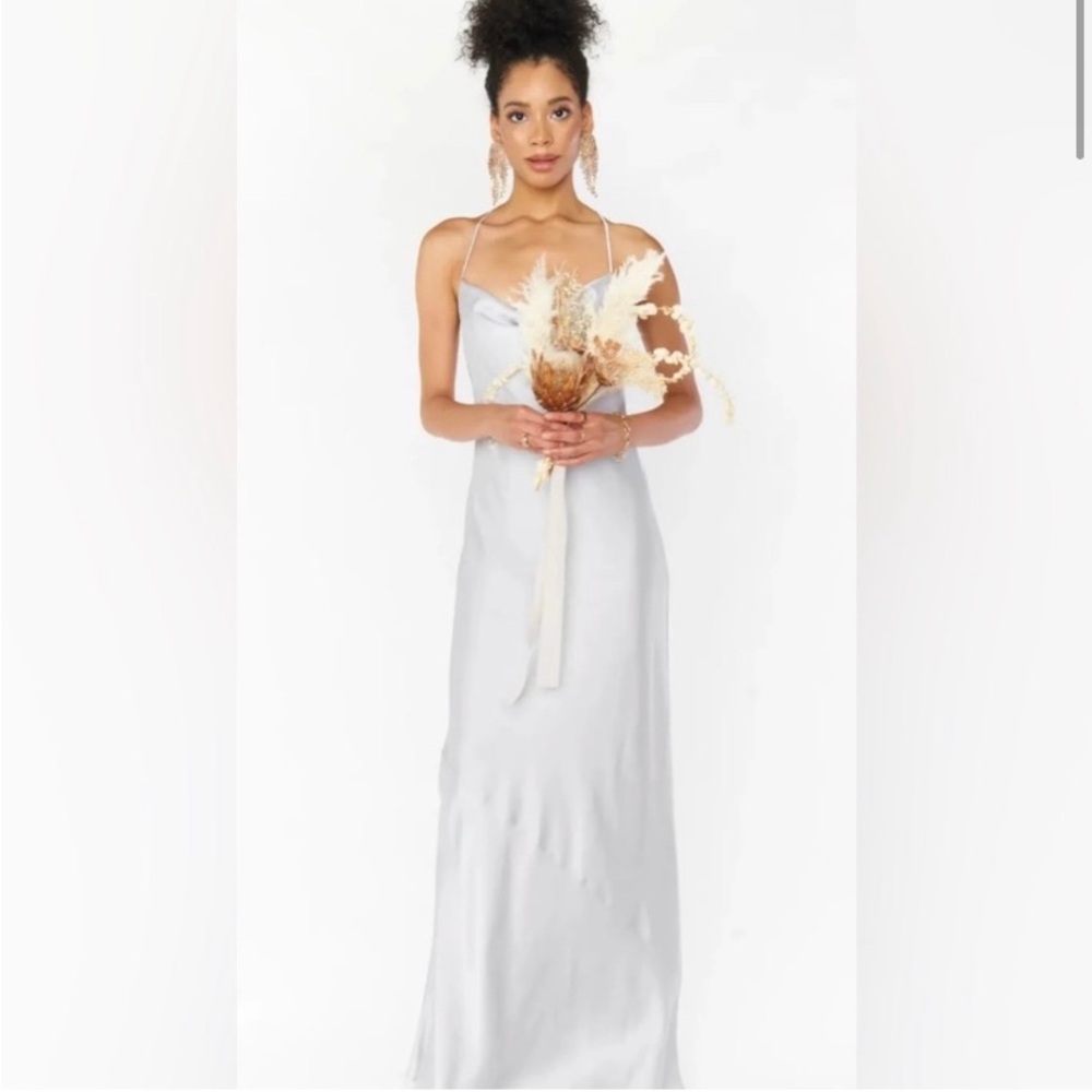 Show Me Your MuMu Tuscany Maxi Dress Silver Luxe Satin